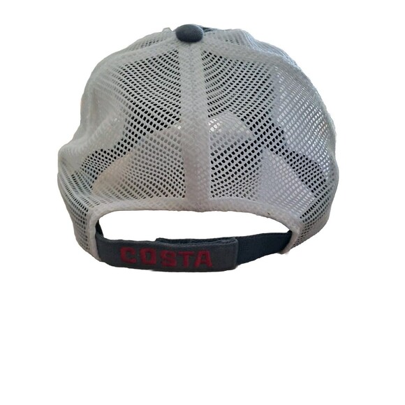 Costa Del Mar Gray Blue Logo Mesh Back Adjustable Baseball Cap Ball Hat - Picture 4 of 4